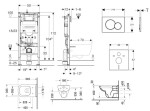 GEBERIT - Duofix Set předstěnové instalace, klozetu D-Code a sedátka softclose, tlačítko Sigma01, lesklý chrom SANI11CP1101