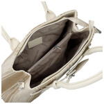 Luxusní dámská koženková kabelka do ruky Monica, světle béžová