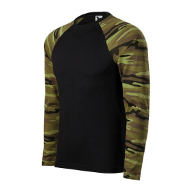 Pánské tričko Malfini Camouflage LS M MLI-16634 camouflage green S