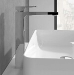VILLEROY & BOCH - Architectura Square Umyvadlová baterie s výpustí Push-Open, AquaSmart, chrom TVW12500200061