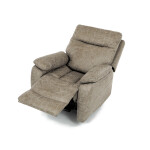 TV a relaxační křeslo s elektrickým ovládáním, potah lanýžová látka v dekoru vintage, 1 motor 240V