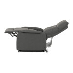 Křeslo polohovací, eletrické, šedá látka.
