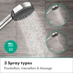 HANSGROHE - Pulsify E Sprchový set s termostatem pod omítku, s tělesem, 26x26 cm, EcoSmart, chrom 24625000