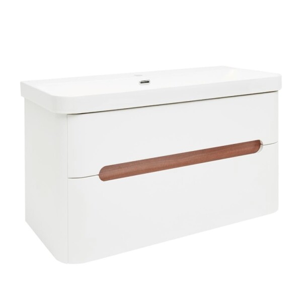Koupelnová skříňka s umyvadlem SAT Fusion 97,5x53x45 cm bílá matná mat SATFUSION2100WU SATFUSION2100WU