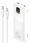 USAMS US-CD185 bílá / Powerbanka / 30 000 mAh / 65W QC3.0 + PD / 2x USB-A, USB-C (ATXLOGTCTG02)