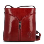 Luxusní dámská kožená crossbody kabelka Violiana, červená