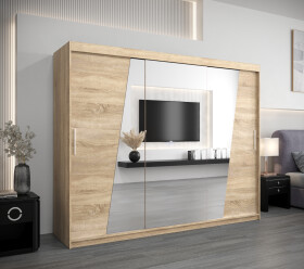 Šatní skříň Abi R0 Barva korpusu: Dub Sonoma, Rozměry: 250 cm, Dveře: Dub sonoma