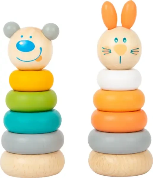 Small foot Nasazovací věž pastelová 1 ks