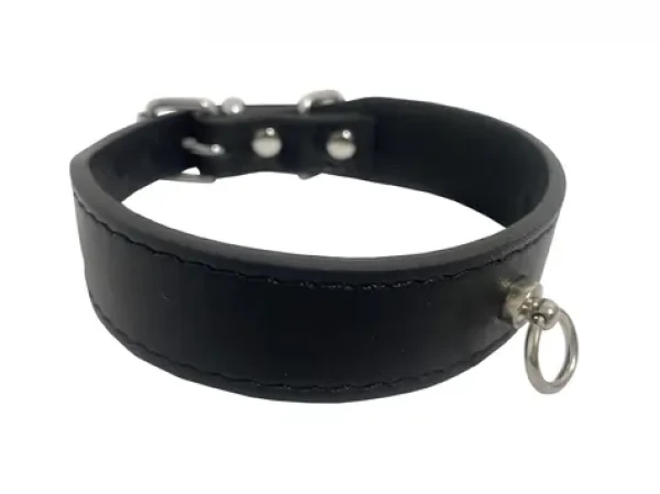 Huhubamboo Exclusive obojek černý S / Obojek pro psy / 24 mm x 26-31 cm / Hovězí kůže (355516)