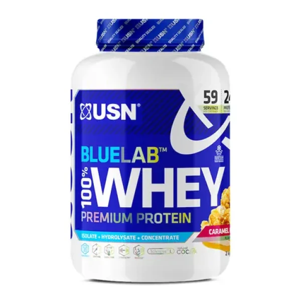 USN BlueLab 100% Whey Protein Premium 2000 g karamel popcorn (14065)