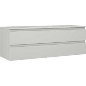 MEXEN/S - Orio koupelnová skříňka pod umyvadlo 140 cm s deskou, 2 zásuvky, šedá mat 91A10-14047-2-BFFC62