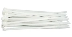 Vorel Stahovací páska 200 x 2,5 mm bílá / Stahovací pásky na kabely / 100 ks