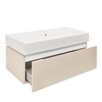 Koupelnová skříňka s umyvadlem SAT Feel 100x30x46 cm pískově béžová mat SATFEEL100BEU2 SATFEEL100BEU2