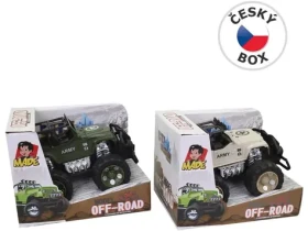 MaDe 16718 - Auto off - road, vojenský, 2 barvy, 20 x 13 x 13 cm