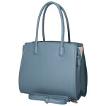 Elegantní dámská koženková kabelka na rameno Miraya, světle modrá
