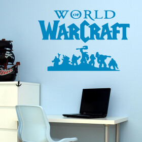 Samolepka World of Warcraft Barva: modrá, Velikost: 60 x 39 cm