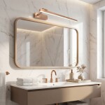 Koupelnové nástěnné LED svítidlo SWE038-1W 60cm BRUSH COPPER OSW-20138