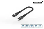 MicroConnect Premium USB-C prodlužovací redukce černá / Redukce USB-C / 0,15 m / 20 Gbit/s (USB3.2CC015EX)