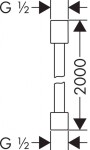 AXOR - Sprchové hadice Sprchová hadice 2,00 m, chrom 28284000