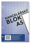 Kancelářský blok A5, čistý, 50 listů