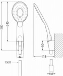 MEXEN/S - R-73 sprchový set point, černá 785735052-70