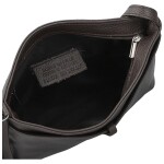 Módní dámská kožená crossbody kabelka Ofelie, tmavě hnědá