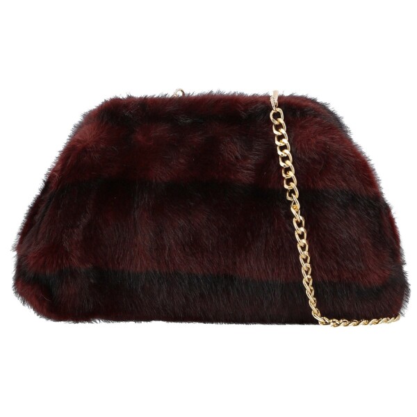 Stylová dámská plyšová crossbody kabelka Bateia, vínová