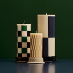 HAY Svíčka Column Candle Small, cream and sand