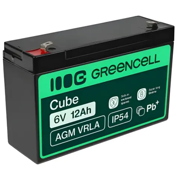 Green Cell AGM01 / Baterie / AGM / 6 V / 12 Ah / pro UPS (AGM01)