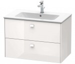DURAVIT - Brioso Umyvadlová skříňka 55x82x48 cm, 2 zásuvky, lesklá bílá BR410202222