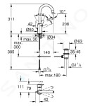 GROHE - QuickFix Start Umyvadlová baterie s výpustí, chrom 24203002