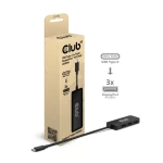 Club3D CSV-1553 černá / Hub MST / USB-C / 3x DisplayPort / 4K 60Hz (CSV-1553)