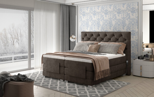Boxspring Clover Rozměr: 140 x 200 cm, látka: Dora 28
