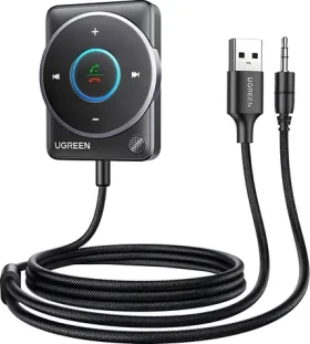 Ugreen CM723 černá / Bluetooth audio adaptér / USB / Jack 3.5mm / mikrofon (35002)