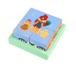 Orange Tree Toys Dřevěné kostky - Farma (4ks)