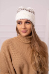Dámská čepice Kira K374 ecru+brown UNI
