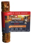 ONTARIO Protein žvýkací pamlsek malá rolka s hovězím 12,7 cm / Pamlsek pro psy / Hovězí kolagen / 1 ks (214-858993)