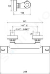 RAVAK - Termo Termostatická sprchová baterie 300, TE 033.00/150, chrom X070096