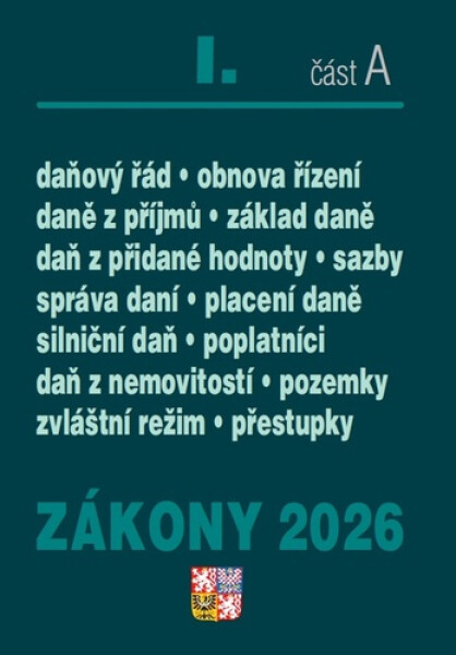 Zákony I/A 2026 Daňové zákony