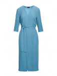 Šaty S396 zavazovací tyrkysově modré - Stylove M
