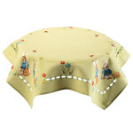 Středový ubrus s výšivkou KRÁLÍK V MODRÉM SAKU 85 x 85 cm