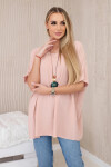 Oversized halenka s přívěskem tmavě pudrově růžová UNI