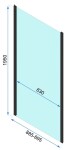 REA/S - Sprchový kout Rapid Slide Dveře: 150 x Sprchová zástěna: 90 KPL-09890