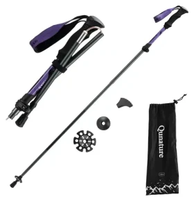 Qunature Trekingová hůl Nordic Walking fialová / Trekingové hole / hliník / 110-130 cm / 1 ks