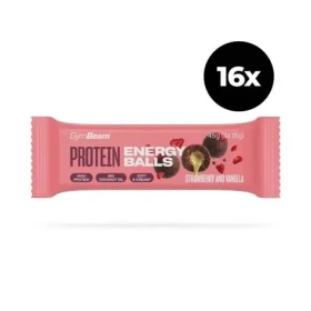 Protein energy balls - Gymbeam (jahoda vanilka, 16 x 45 g) (118738-6-strawberryvanilla-16x45g)