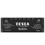 TESLA BLACK+ alkalická baterie AA 10 ks / LR06 / tužková / fólie                 (14061010)