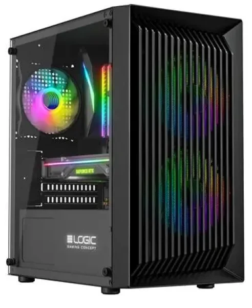 Logic Atos ARGB černá / micro-ATX / mini-ITX / bez zdroje / 1 x USB 3.0 / 2 x USB 2. / průhledná bočnice (AM-ATOS-10-0000000-0002)