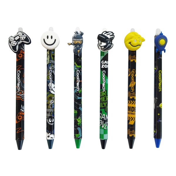 Colorino gumovatelné pero CoolPack Boys III, 36 ks, modrá náplň, displej - 36ks
