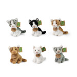 Plyšová kočka 11 cm sedící ECO-FRIENDLY, 6 druhů