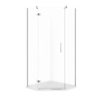 CERSANIT - Sada B773: kout JOTA pětiúhelník levý, chrom 80x80x195 + TAKO SLIM VIR S601-160